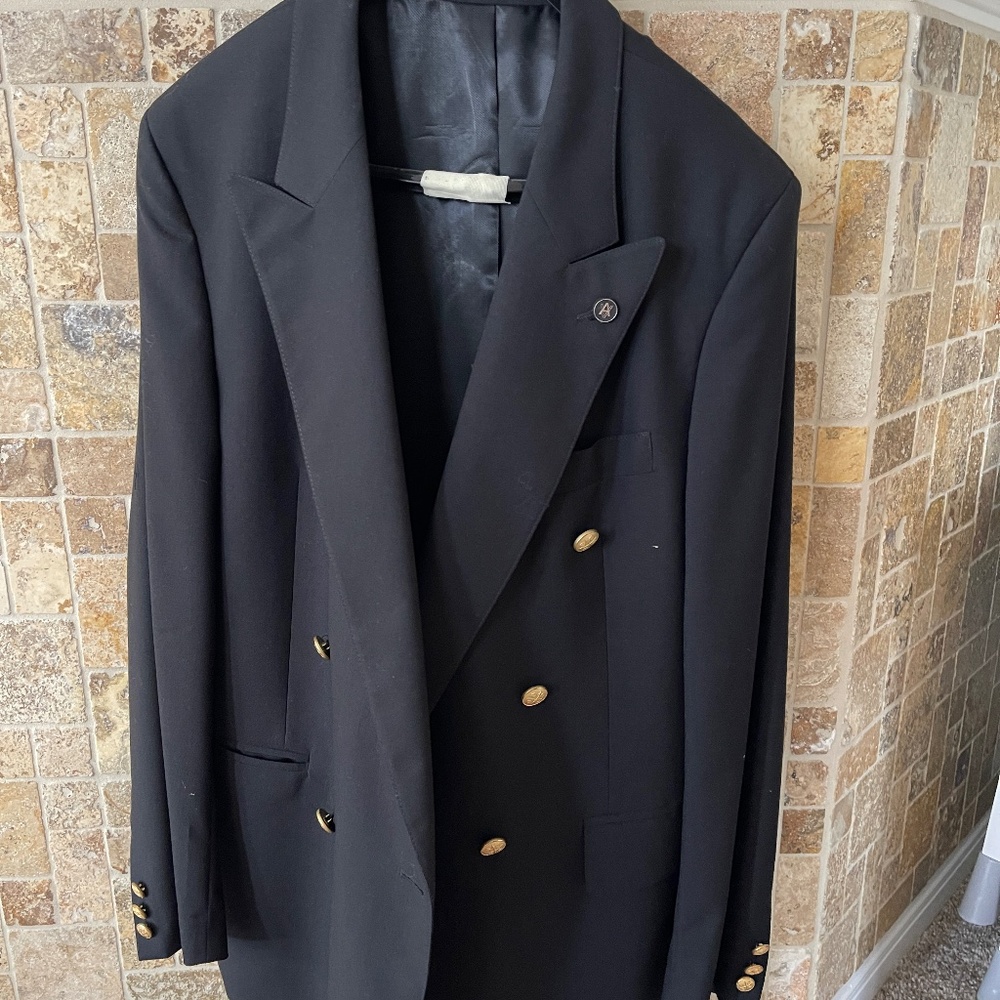 Andre Villard Men's 80s Double Breasted Sport Coat Blazer